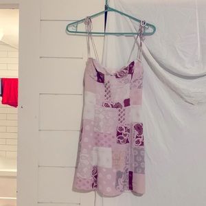 Pink, burgundy, beige, white, Wilfred dress. Very light and airy material